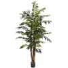 Nearly Natural 5 ft. Green Bamboo Palm Silk Tree