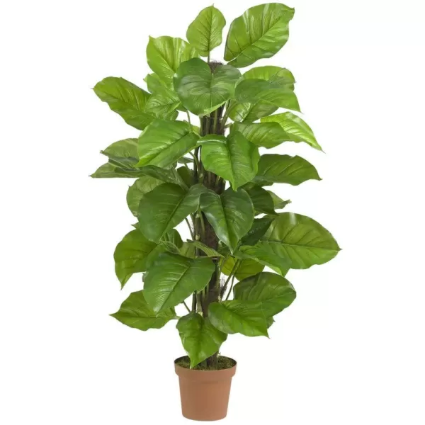 Nearly Natural Real Touch 52 in. H Green Large Leaf Philodendron Silk Plant