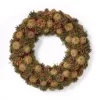 Noble House 18.5 in. Natural Brown Unlit Artificial Christmas Wreath with Pine Cones