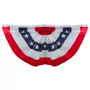 Northlight 48 in. x 24 in. Red White and Blue USA Pleated American Bunting Flag