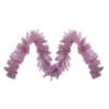 Northlight 9 ft. x 12 in. Unlit Metallic Artificial Christmas Tinsel Garland, Pink