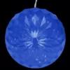 Northlight 6-Light 20-LED Blue Hanging Crystal Sphere Ball Outdoor Christmas Decoration