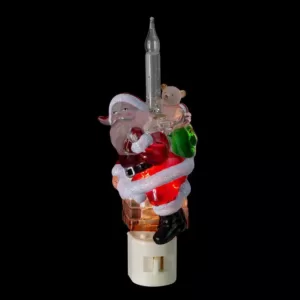 Northlight Clear Santa Claus in Chimney Christmas Bubble Night Light