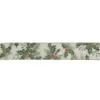 Northlight 2.5 in. x 16 yds. Christmas Holly Berries Wired Craft Ivory Ribbon