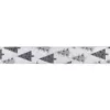 Northlight 2.5 in. x 16 yds. White Silver and Black Tree Wired Craft Ribbon