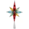 Northlight 10.75 in. Multi-Color Faceted Star of Bethlehem Christmas Tree Topper - Clear Lights