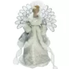 Northlight 13 in. Lighted B/O Fiber Optic Angel in Silver Gray Gown Christmas Tree Topper