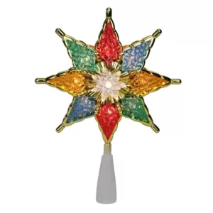 Northlight 8 in. Multi-Color Crystal 8-Point Star Christmas Tree Topper