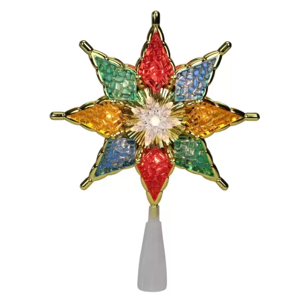 Northlight 8 in. Multi-Color Crystal 8-Point Star Christmas Tree Topper