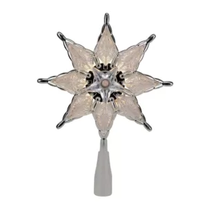 Northlight 8 in. Lighted 8 Point Star Christmas Tree Topper with Clear Lights