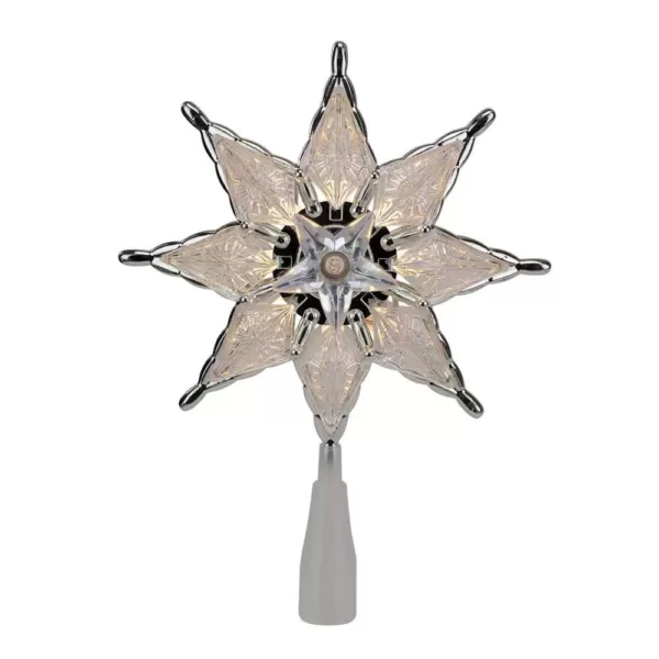 Northlight 8 in. Lighted 8 Point Star Christmas Tree Topper with Clear Lights