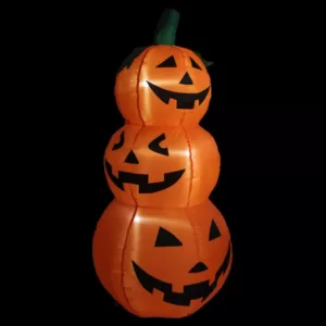 Northlight 3.5 ft. Inflatable Lighted Pumpkin Trio Halloween Outdoor Decoration