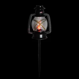 Northlight 16 in. Christmas Pathway Markers Flickering Bronze Lantern (3-Pack)