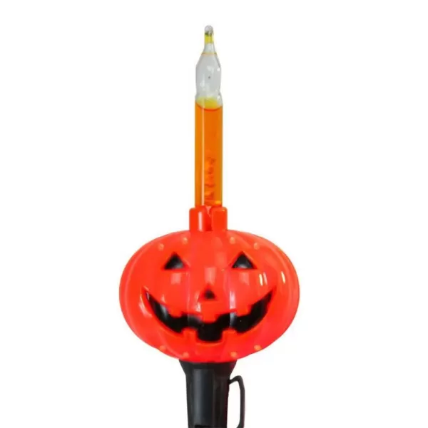 Northlight Orange Pumpkin Halloween Bubble Light Set (Set of 10)