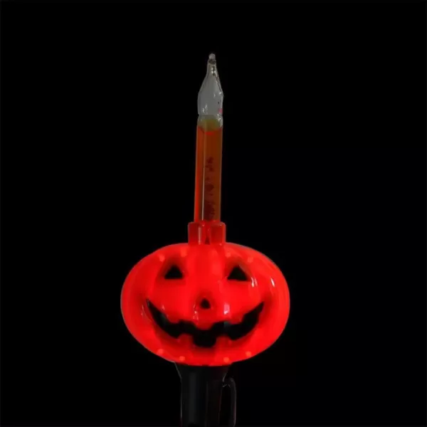 Northlight Orange Pumpkin Halloween Bubble Light Set (Set of 10)