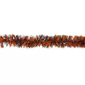 Northlight 50 ft. Orange and Black Halloween Tinsel Garland - Unlit