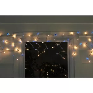 Northlight 7 ft. 100-Light Blue and Clear Mini Icicle Lights