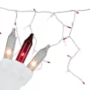 Northlight 7 ft. 100-Light Red and Clear Mini Icicle Lights