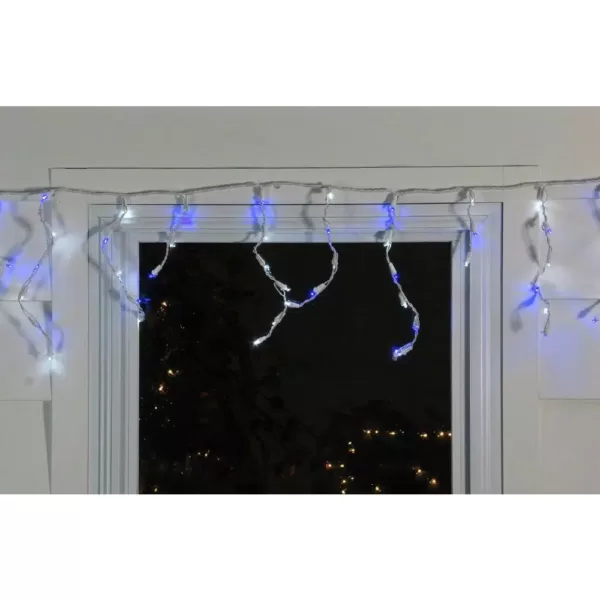 Northlight 6.75 ft. 100-Light Blue and Pure White LED Wide Angle Icicle Lights