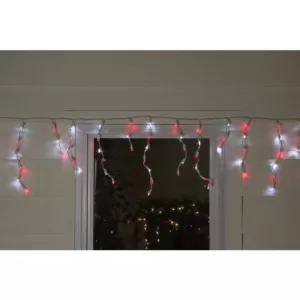 Northlight 6.75 ft. 100-Light Red and Pure White LED Wide Angle Icicle Lights