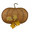 Northlight 14 in. Orange Burlap and Vine Pumpkin Fall Harvest Wall Hanging Decor