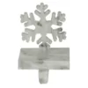 Northlight 7.25 in. Black and White Marbled Snowflake Christmas Stocking Holder