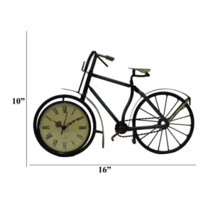 Benzara Cycle Shaped Multi-Color Metal Analog Display Table Clock