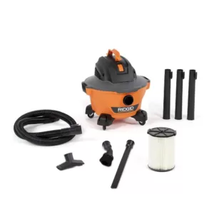 RIDGID 6 Gal. 3.5-Peak HP NXT Wet/Dry Shop Vacuum with Filter, Hose, Wands, Utility Nozzle, Crevice Tool and Dusting Brush