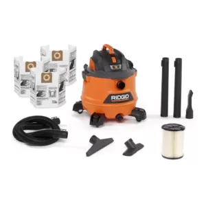 RIDGID 14 Gal. 6.0-Peak HP NXT Wet/Dry Shop Vacuum with Filter, Dust Bags, Hose and Accessories