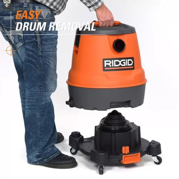 RIDGID 12 Gal. 6.5-Peak HP Motor-On-Bottom Wet/Dry Shop Vacuum with Fine Dust Filter, Hose and Accessories