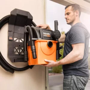 RIDGID 5 Gal. 5.0-Peak HP Portable Wall-Mountable Wet/Dry Shop Vacuum with Filter, Hose, Accessories and LED Car Nozzle