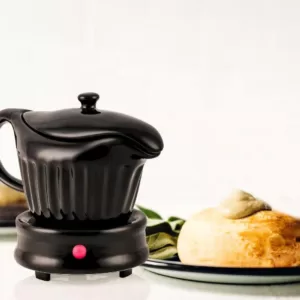 Ovente 13.5 oz. Black Electric Gravy Warmer With Detachable Gravy Boat (FW024589B)