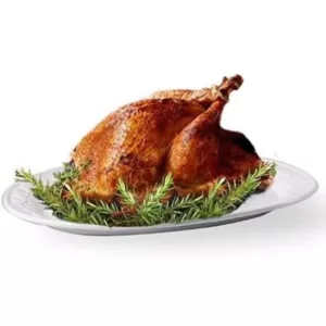 Ovente 13.4 in. White Turkey Ceramic Serving Platter