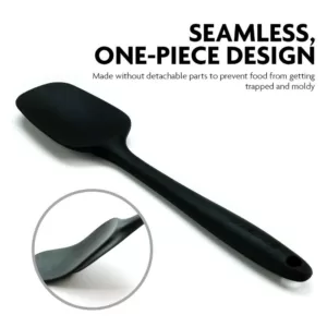 Ovente Premium Silicone BPA-Free, Spatula, Stainless Steel Core 500F Heat-Resistant, Non-Stick, Dishwasher Safe, (SP2001B)