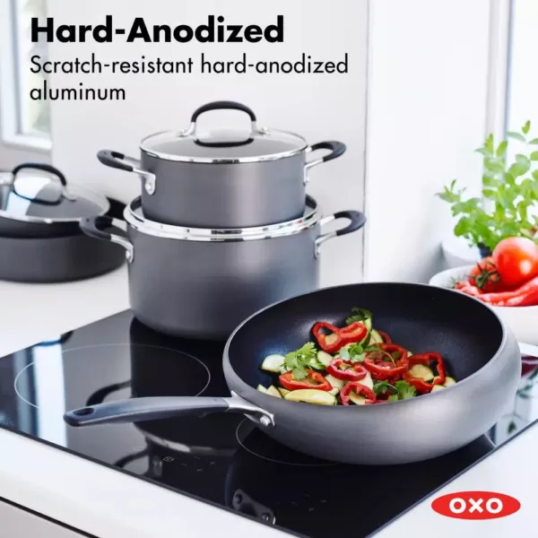 OXO Good Grips 12 in. Hard-Anodized Aluminum Nonstick Wokarang in Gray