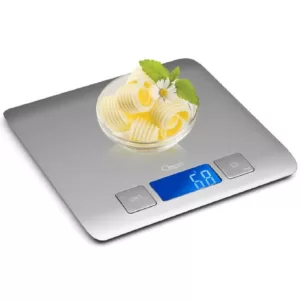 Ozeri Zenith Digital Kitchen Scale in Refined Stainless Steel with Fingerprint Resistant Coating