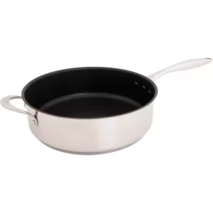 Ozeri Stone Earth 5.3 qt. Aluminum Ceramic Nonstick Sauce Pan in Lava Black with Glass Lid