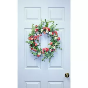 Worth Imports 22 in. Pastel Flower Wreath