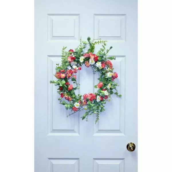 Worth Imports 22 in. Pastel Flower Wreath