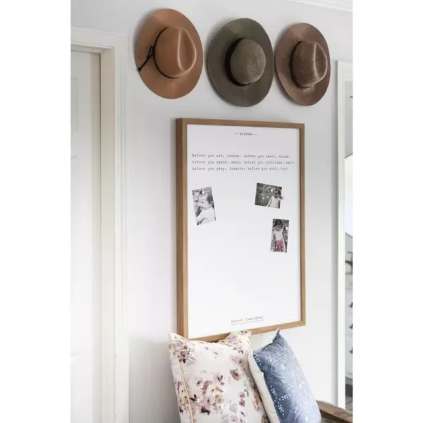 Petal Lane Wisdom - Ernest Hemingway, Rustic Brown Frame, Magnetic Memo Board