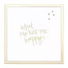 Petal Lane What Makes Me Happy, Gold Frame, Magnetic Memo Board