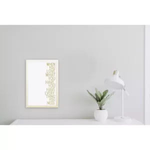 Petal Lane When You Love Have, Gold Frame, Magnetic Memo Board