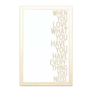 Petal Lane When You Love Have, Gold Frame, Magnetic Memo Board