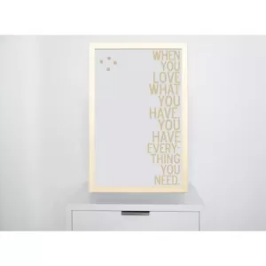 Petal Lane When You Love Have, Gold Frame, Magnetic Memo Board