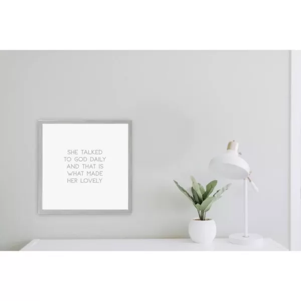 Petal Lane She Talked To God Daily, Warm Gray/Vintage Frame, Magnetic Memo Board