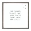 Petal Lane She Talked To God Daily, Warm Gray/Vintage Frame, Magnetic Memo Board