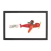 Petal Lane Watercolor Dog Airplane, Ebony Frame, Magnetic Memo Board