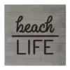 Petal Lane Beach Life Slat Board, Gray/White Letters, Memo Board