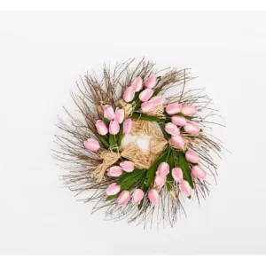 Worth Imports 22 in. Tulip Raffia Wreath