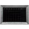 Pinnacle Rustic Galvanized Calendar Silver Chalkboard Memo Board